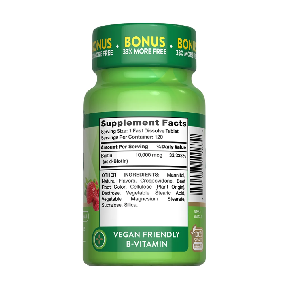 BIOTIN 10,000MCG BERRY FLAVOR NATURES TRUTH