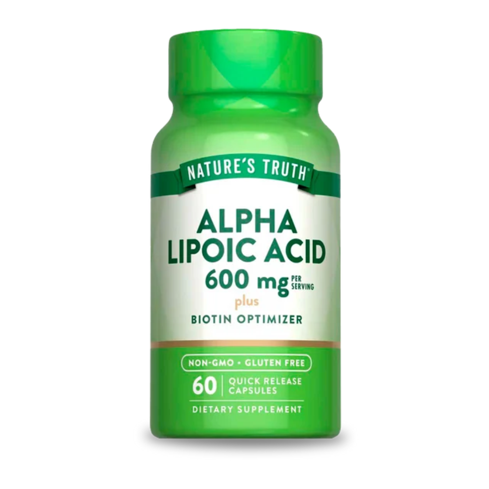 ALPHA LIPOIC ACID 600MG PLUS BIOTIN OPTIMIZER FRASCO 60CAP  NATURES TRUT