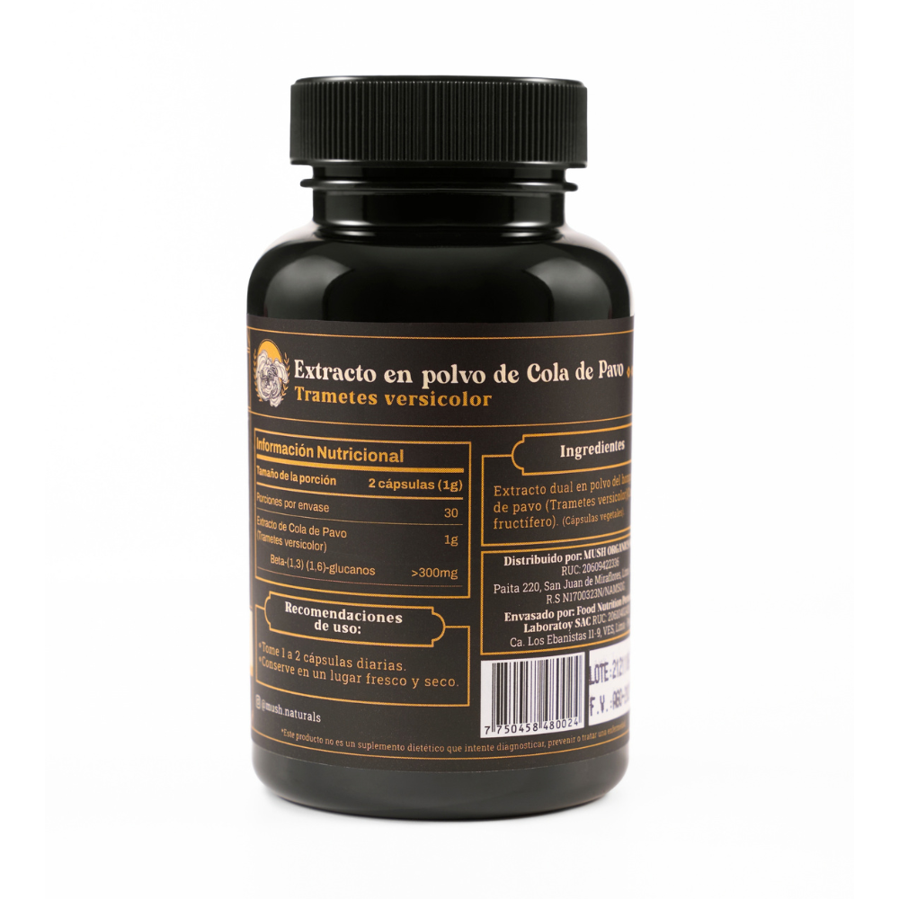 CORDYCEPS 30GR FRASCO 60CAP MUSH ORGANICS