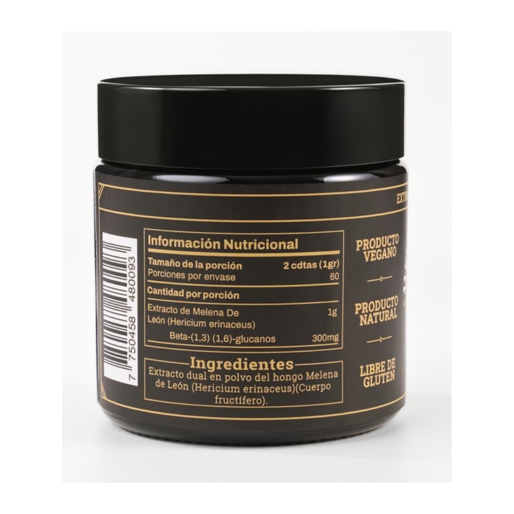 EXTRACTO MELENA DE LEON FOCUS PVO X 60GR-MUSH ORGANICS