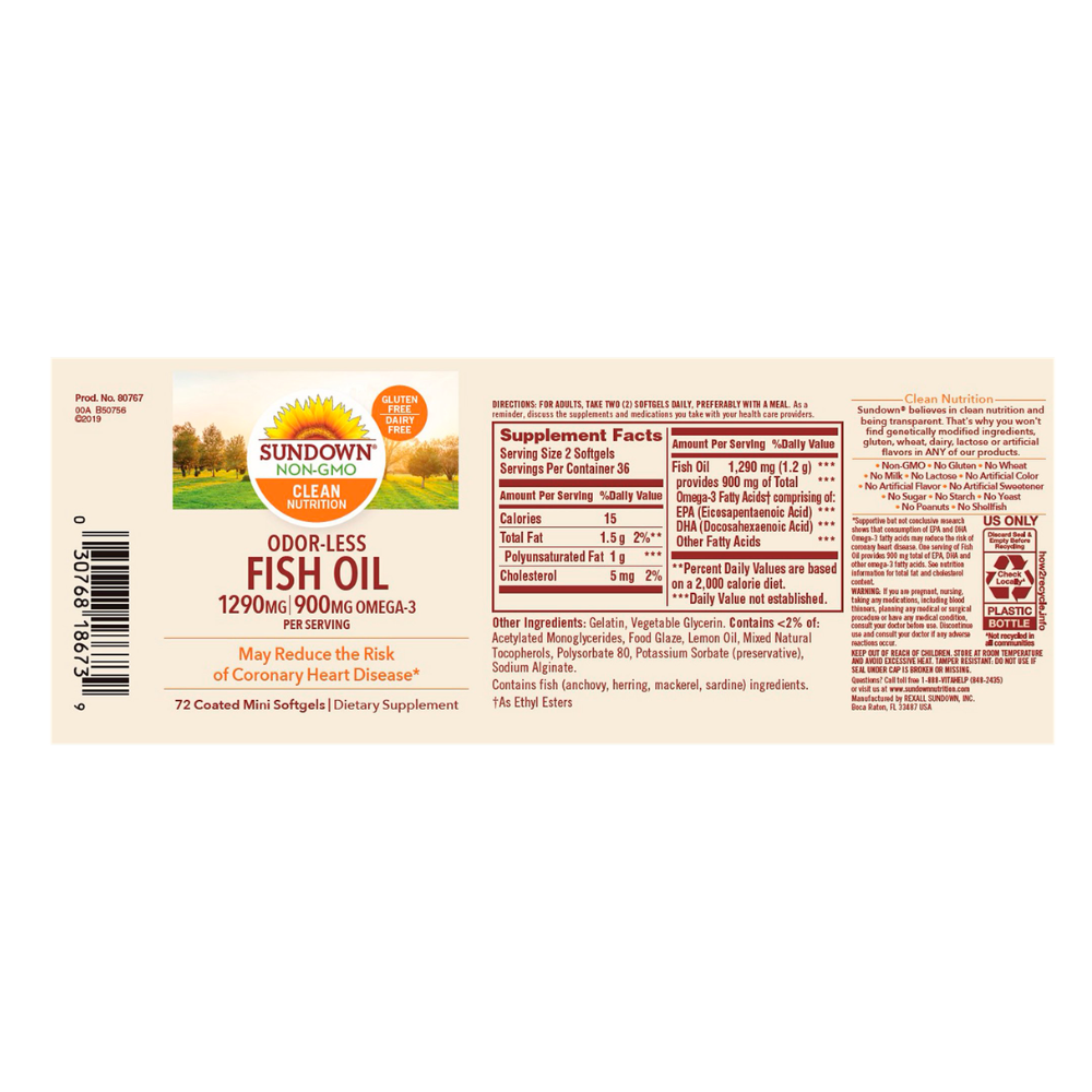 FISH OIL 72 CAP -SUNDOWN