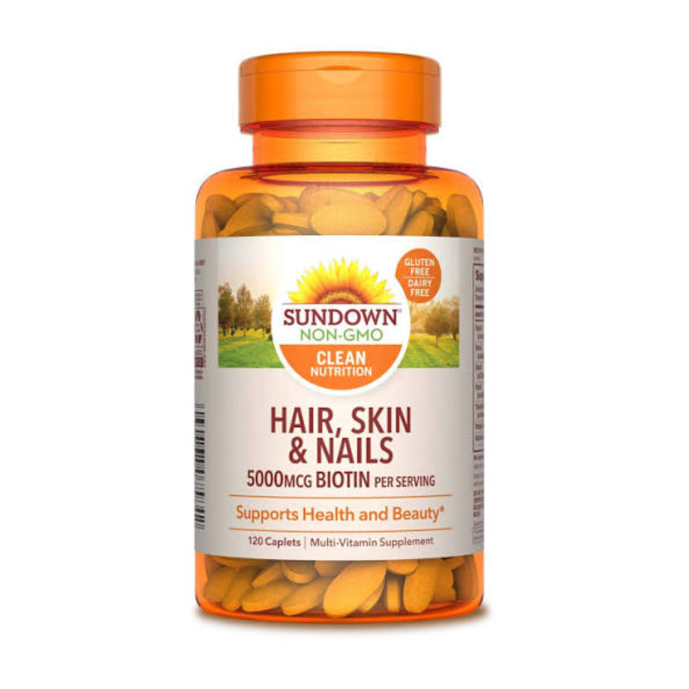 HAIR SKIN NAILS BIOTIN SUNDOWN 5000MCG -