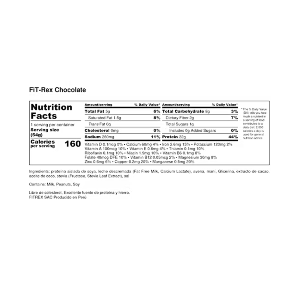 BARRA DE PROTEINA CHOCOLATE - FITREX