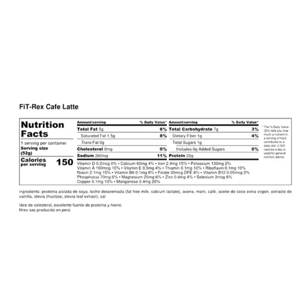 BARRA DE PROTEINA CAFE LATTE - FITREX