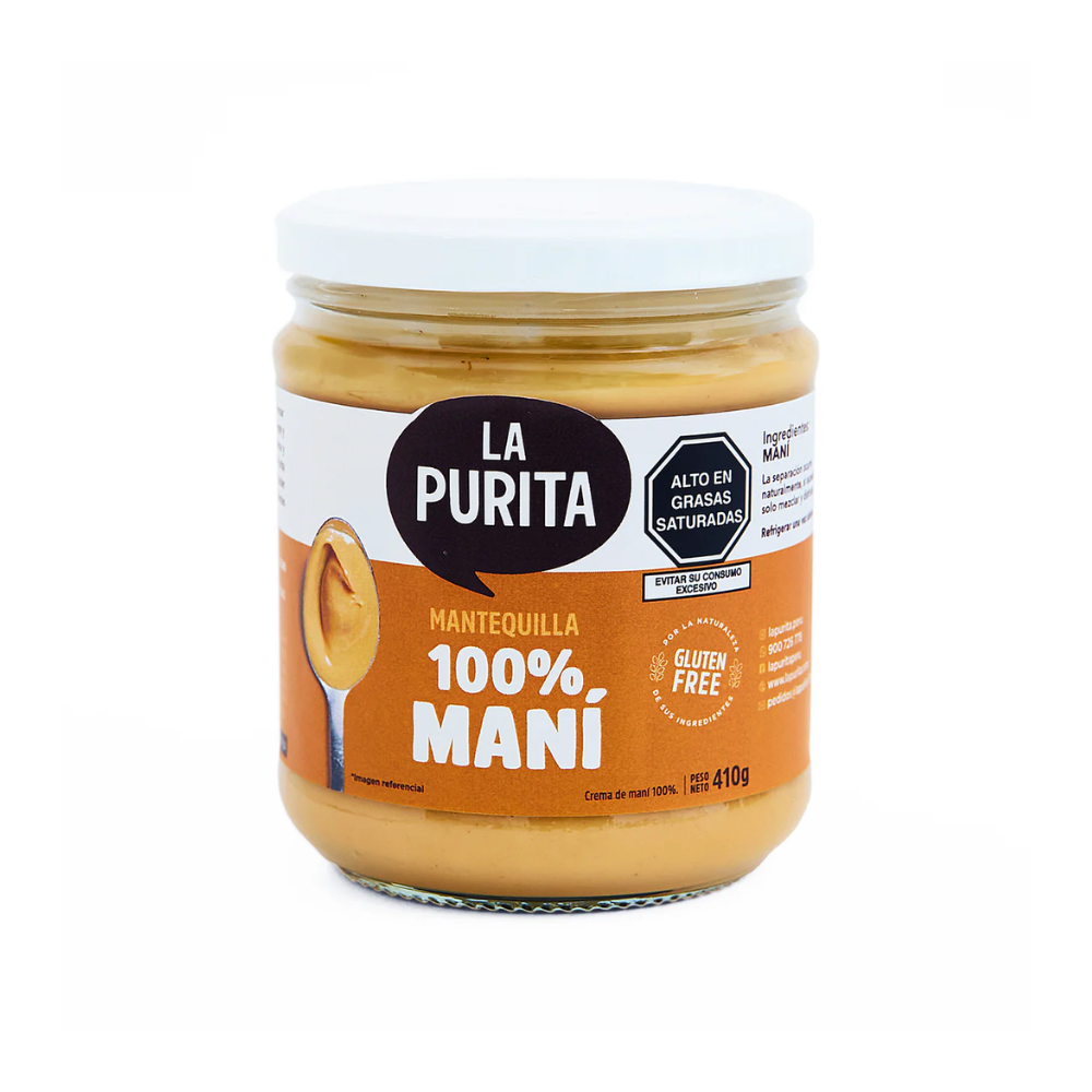 MANTEQUILLA 100% MANI 410G - LA PURITA
