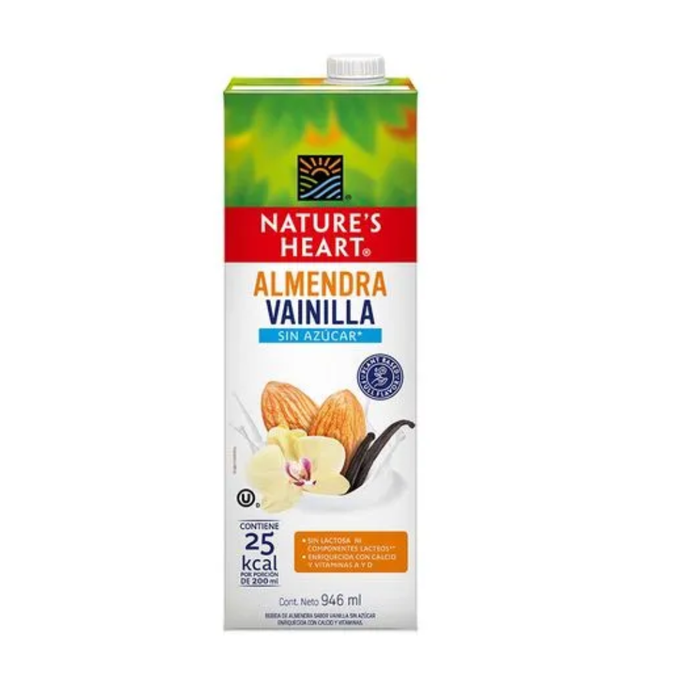 BEBIDA DE ALMENDRA VAINILLA S/A CAJA 946ML - NATURES HEART