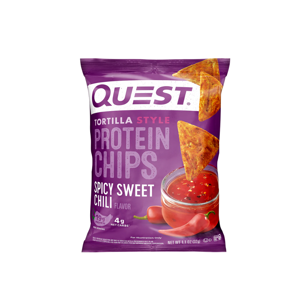 QUEST TORTILLA STYLE PROTEIN CHIPS SPICY SWEET CHILI  QUEST