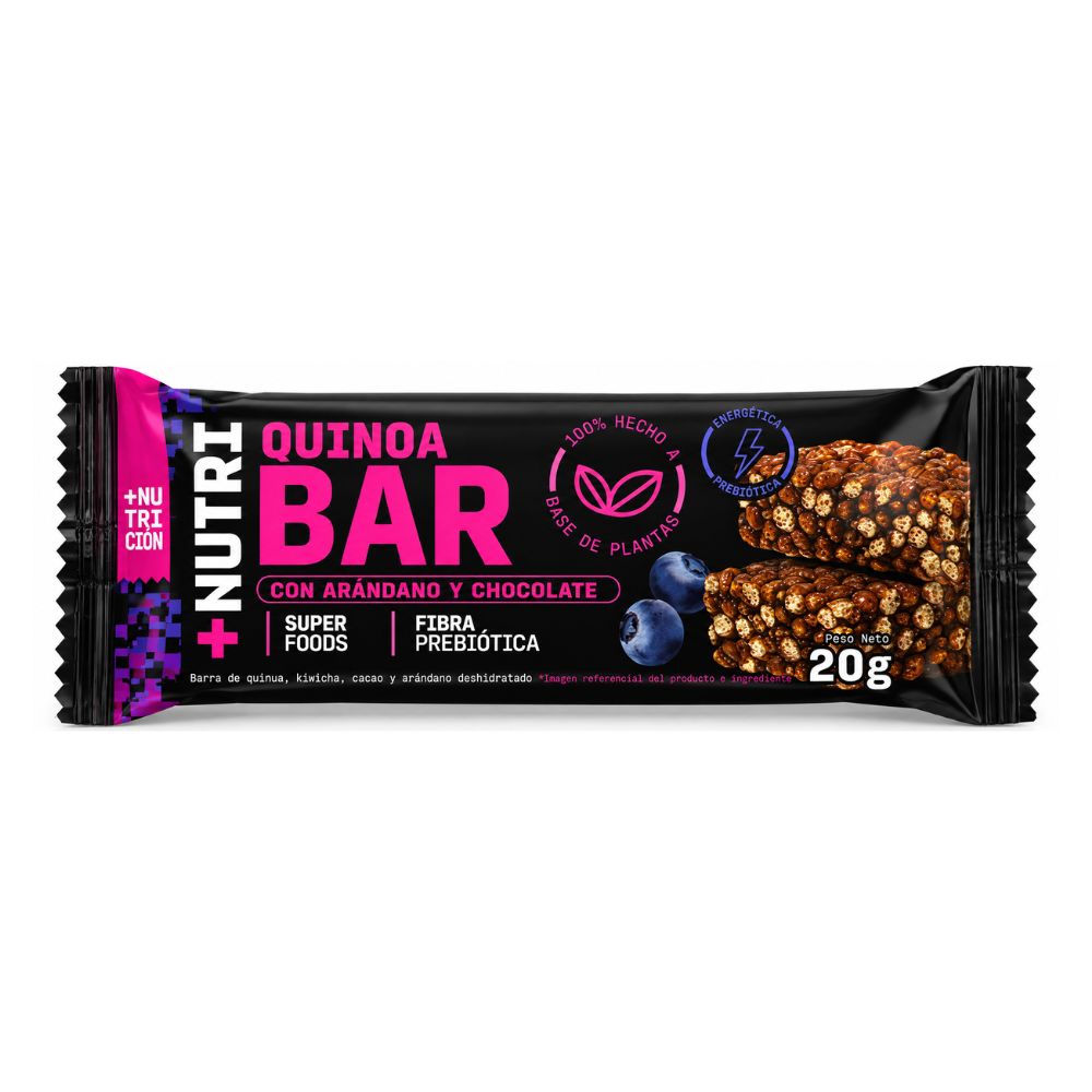 QUINOA BAR CON ARÁNDANO Y CHOCOLATE 20G - NUTRI CO