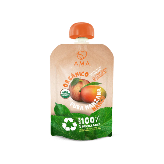 PURE DE MANZANA Y MANGO AMA 90G. ORGANICO