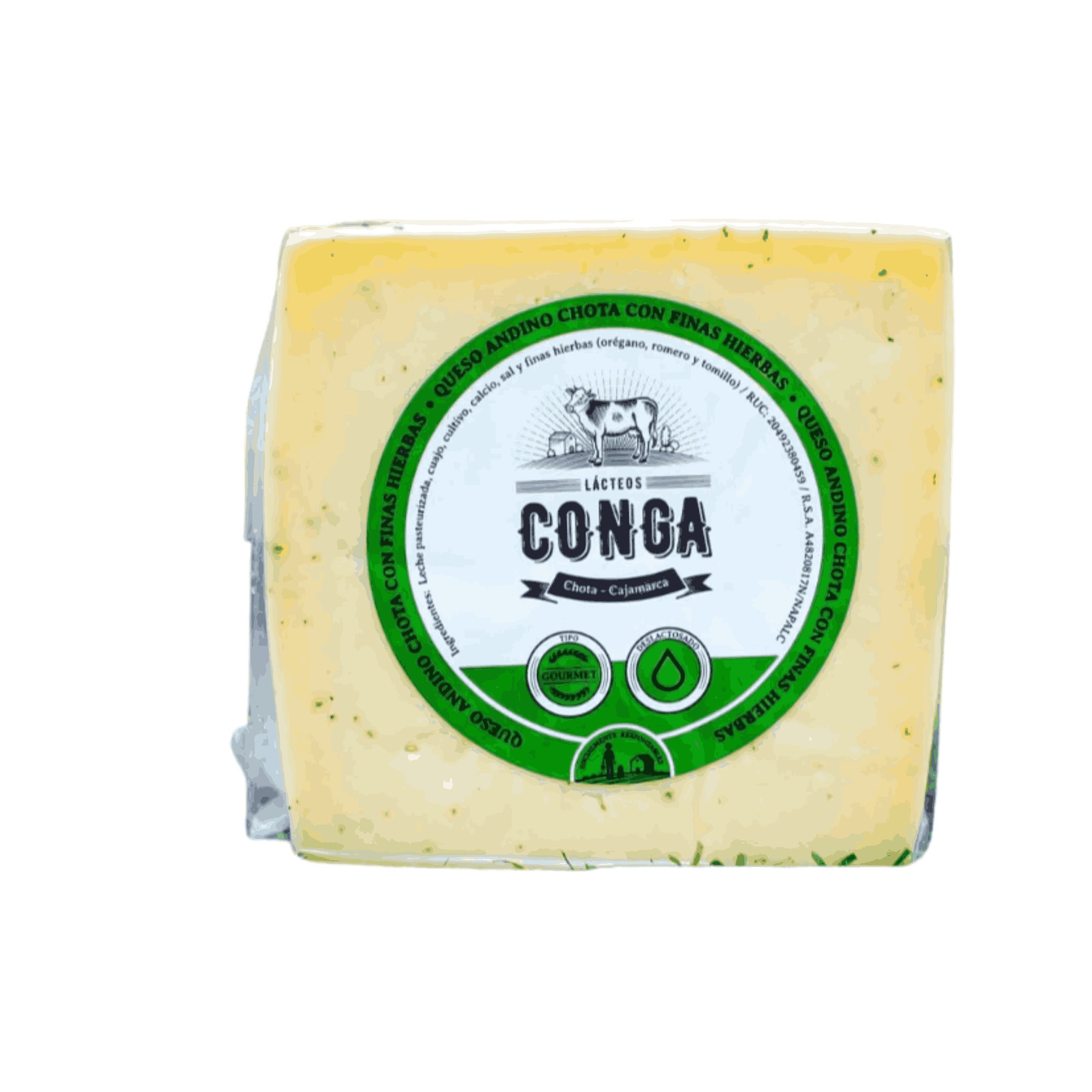 QUESO ANDINO CHOTA CON FINAS HIERBAS - CONGA