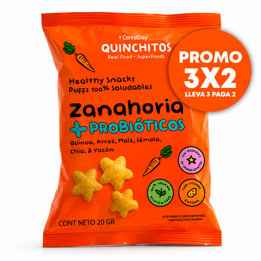 QUINCHITOS PROBIOTICO PUFFS ZANAHORIA 20 MG