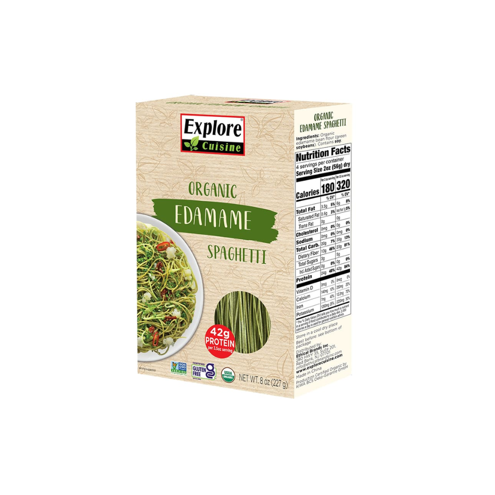 FETUCCINE ORGANIC EDAMAME & MUNG BEAN 227GR - POWER NATURE