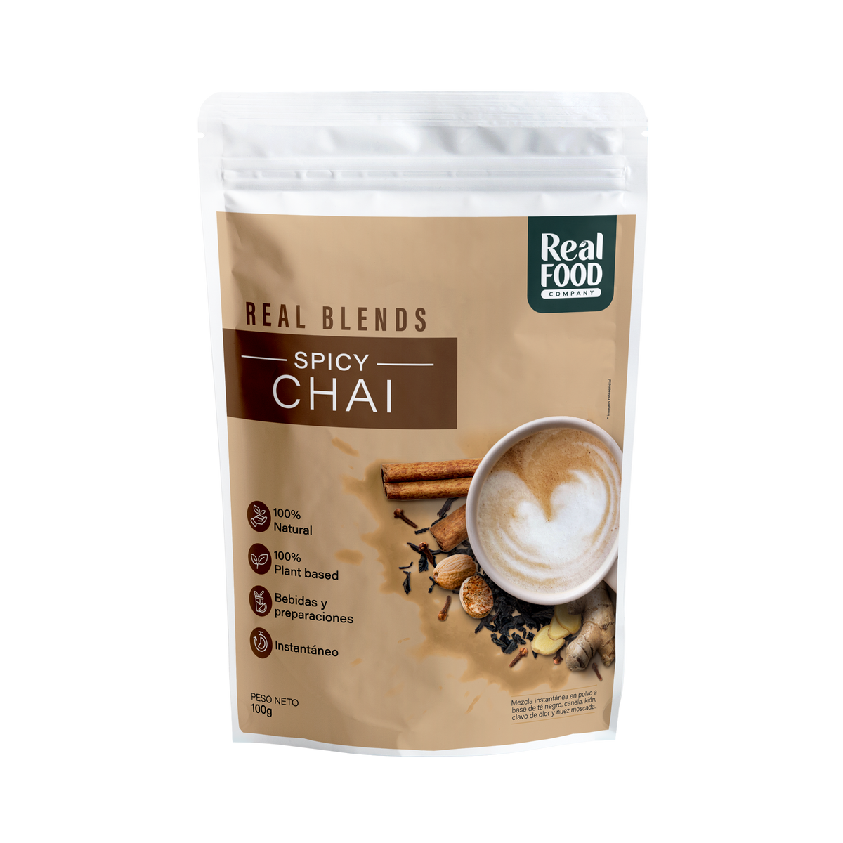 SPICY CHAI 100GR REAL FOOD