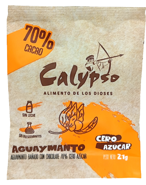 AGUAYMANTO BAÑADO CON CHOCOLATE 70% 	CALYPSO	21GR CERO AZÚCAR
