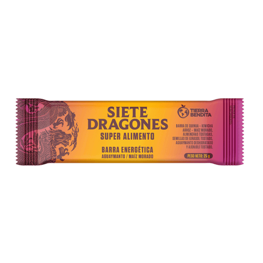 BARRA ENERGETICA AGUAYMANTO Y MAIZ MORADO DE 25GR SIETE DRAGONES