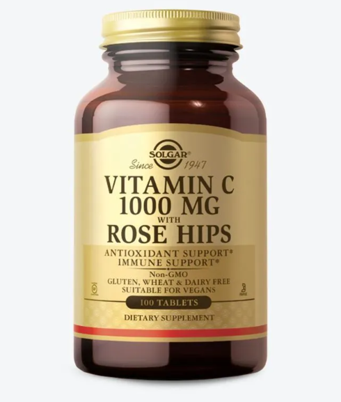 VITAMIN C 1000 MG WITH ROSE HIPS 100 TAB. SOLGAR