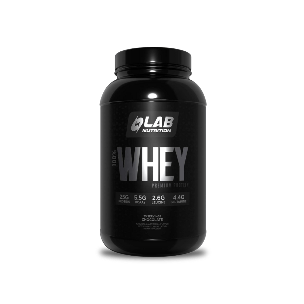 100% WHEY PREMIUM PROTEIN CHOCOLATE POTE 907GR. - LAB NUTRITION