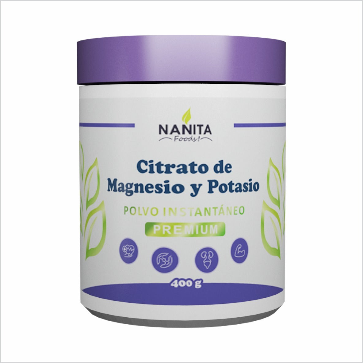 CITRATO DE MAGNESIO Y POTASIO PREMIUM 400GR NANITA FOODS