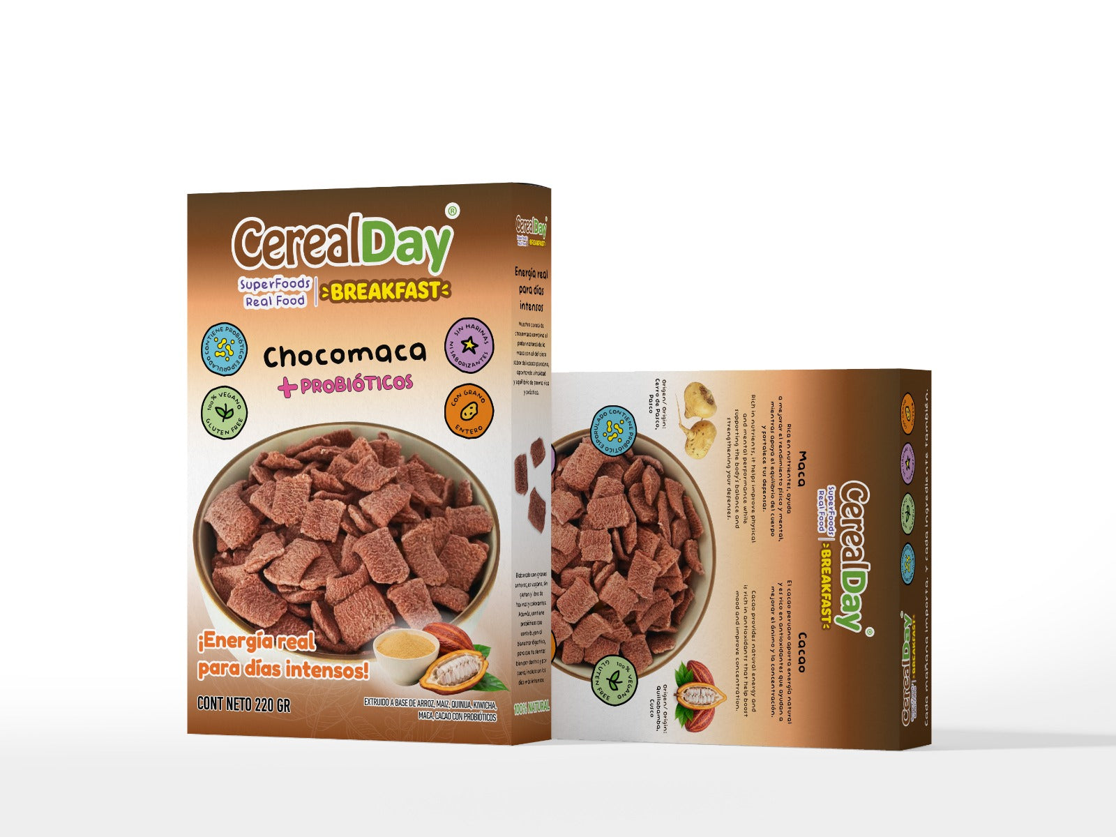 SNACK SALUDABLE DE CHOCOMACA CEREAL DAY CAJA CARTON X 220 GR-QUINCHITOS