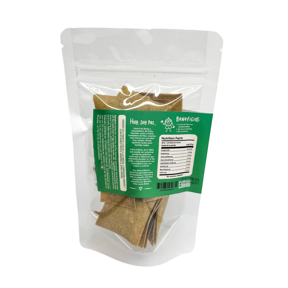 CRACKERS ALBAHACA CON ESPINACA 25GR PICKY TUMMIES