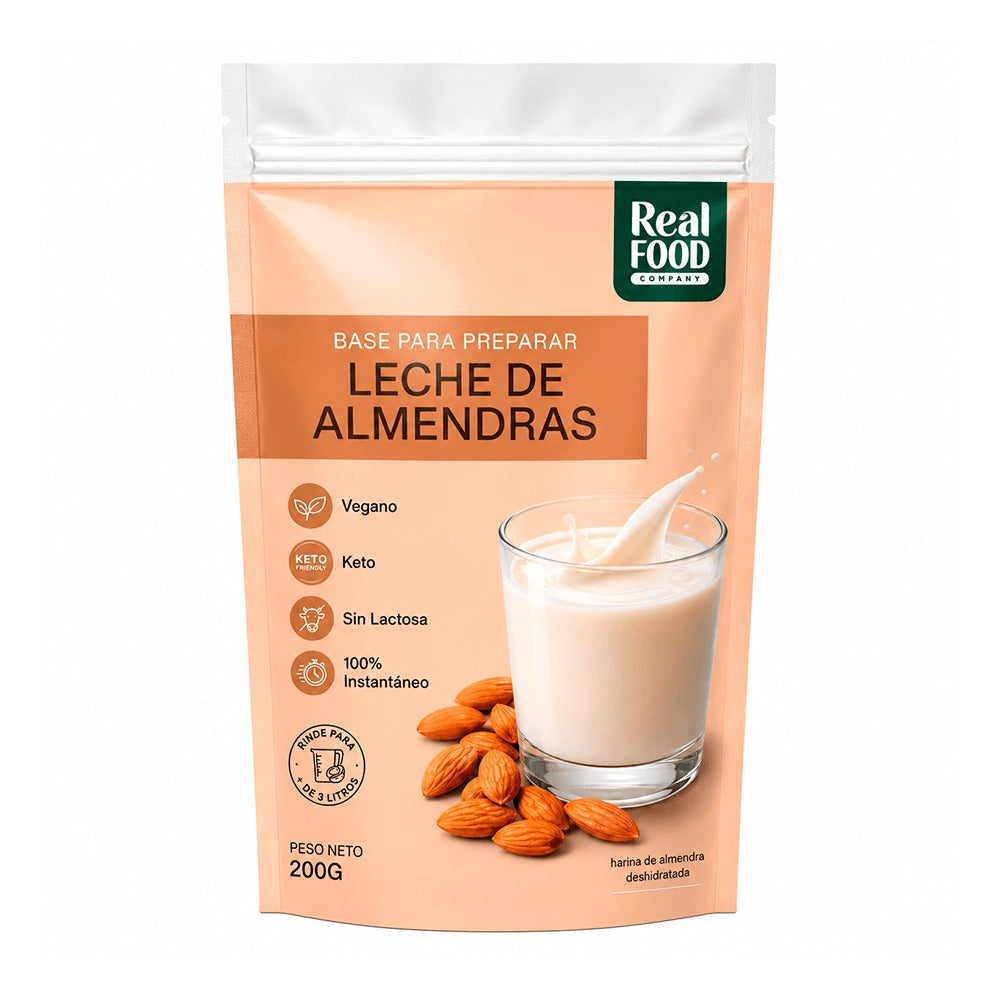 LECHE DE ALMENDRAS X 200G REAL FOOD
