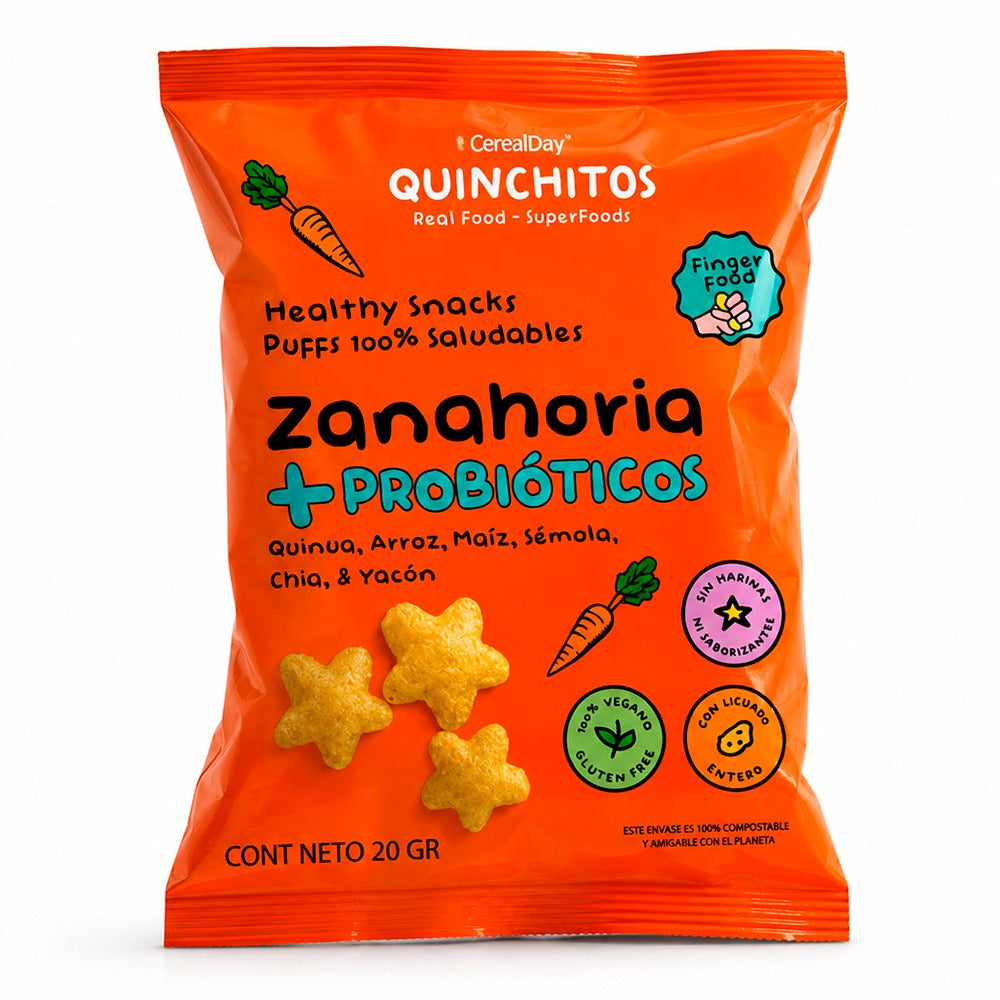 QUINCHITOS PROBIOTICO PUFFS ZANAHORIA 20 MG
