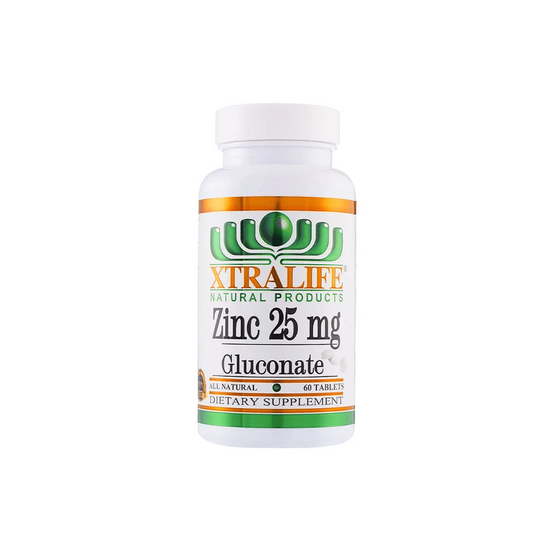ZINC 25 MG GLUCONATE 60 TABLETAS XTRALIFE