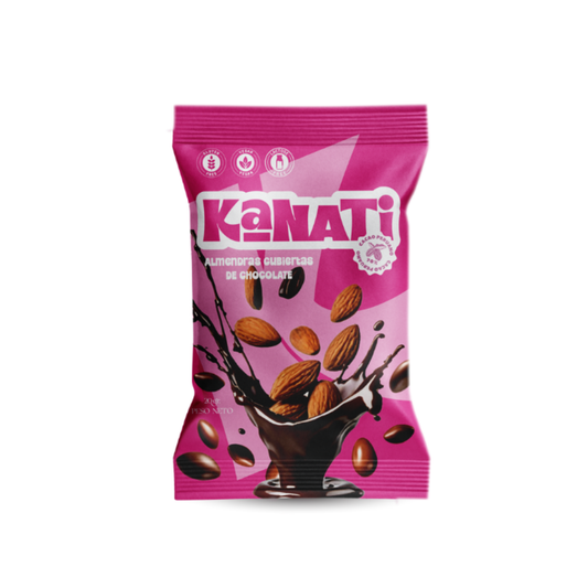 ALMENDRAS CUBIERTAS CON CACAO 70% 20 GR - KANATI