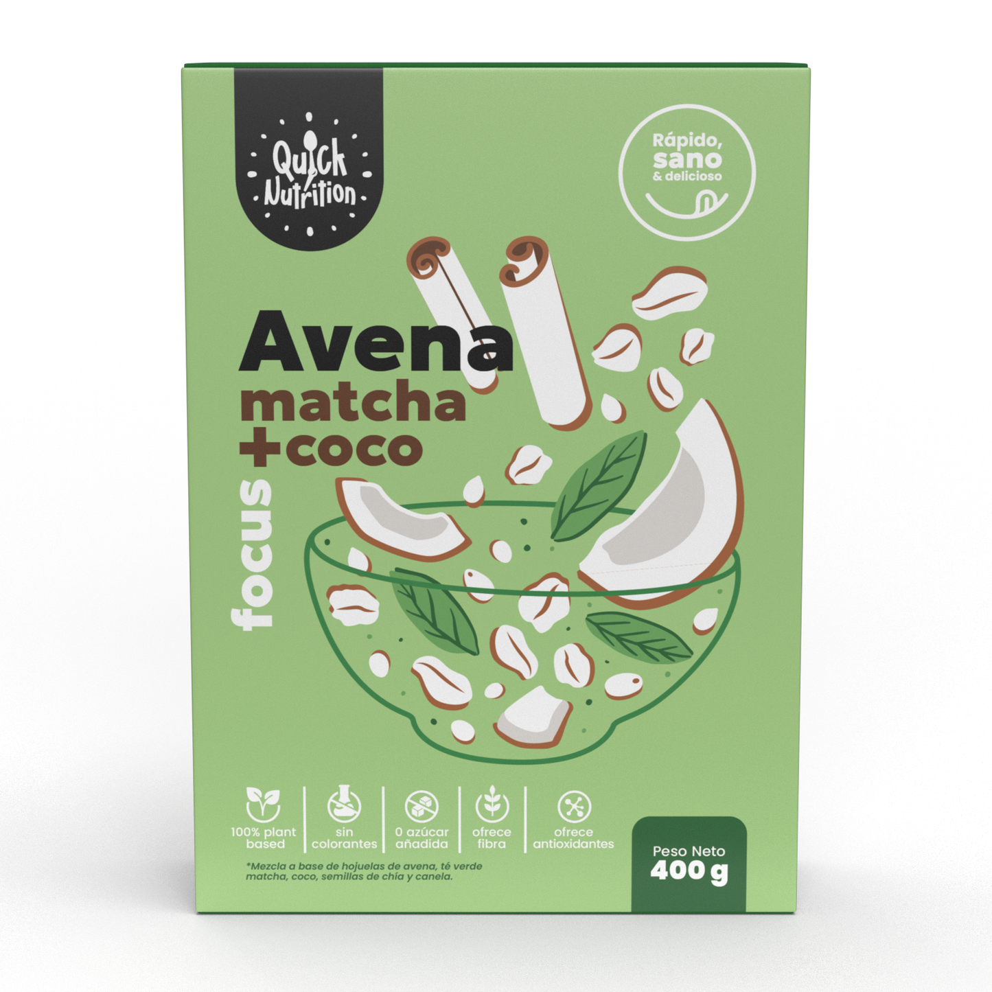 AVENA FOCUS (MATCHA + COCO) QUICK NUTRITION