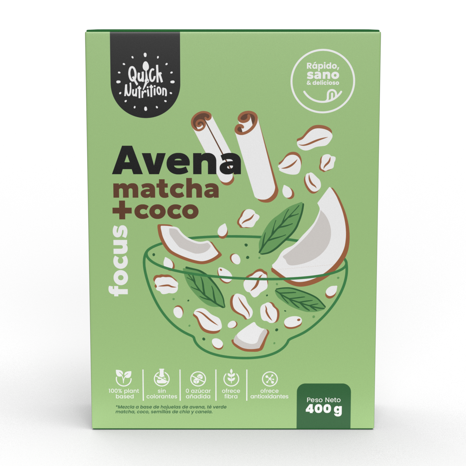 AVENA FOCUS (MATCHA + COCO) QUICK NUTRITION