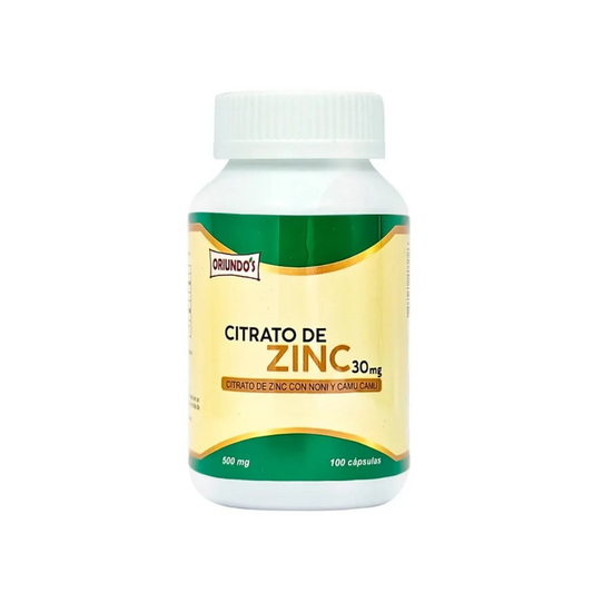 CITRATO DE ZINC 30 MG -ORIUNDO´S