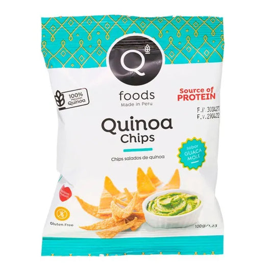 QFOODS QUINOA CHIPS GUACAMOLE  100 GR - QFOODS