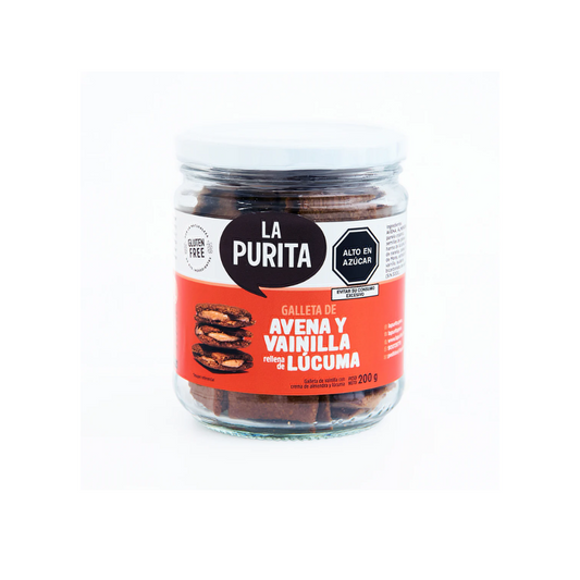 GALLETA DE AVENA Y VAINILLA RELLENAS DE LÙCUMA 200GR - LA PURITA