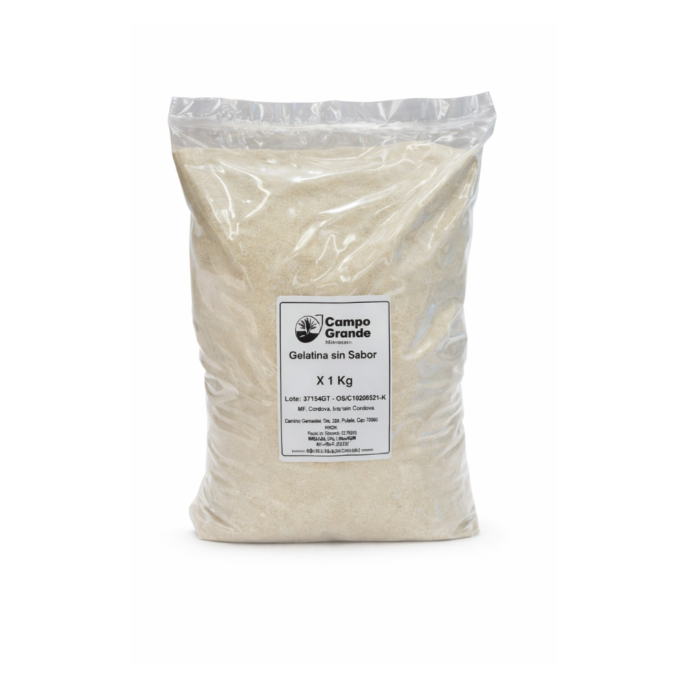 GELATINA SIN SABOR X 1KG-CAMPO GRANDE