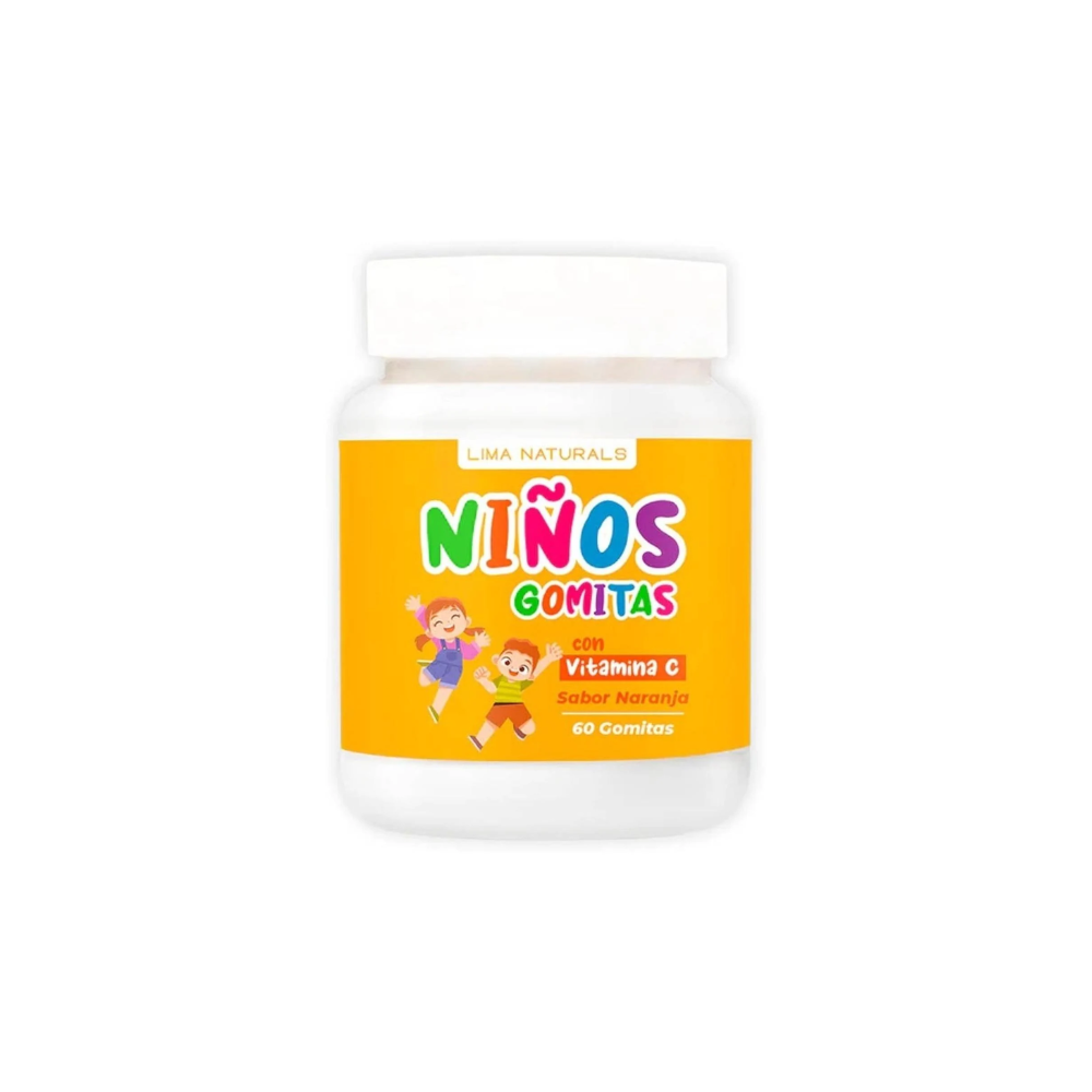 GOMITAS CON VITAMINA CON SABOR NARANJA - LIMA NATURALS