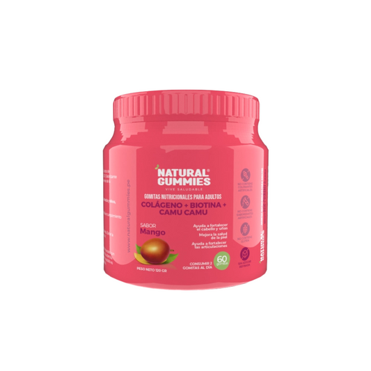 COLAGENO + BIOTINA + CAMU CAMU 60 GOMITAS NATURAL GUMMIES