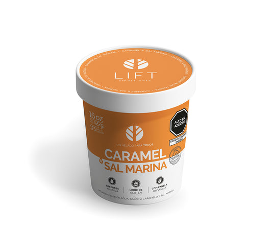 HELADO VEGANO CARAMEL Y SAL MARAS 16 OZ - LIFT