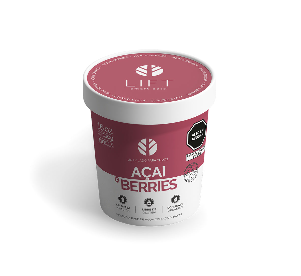 HELADO VEGANO ACAI Y BERRIES 16 OZ - LIFT
