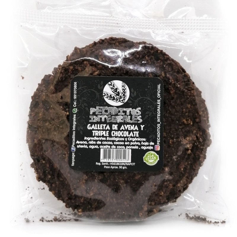 GALLETA TRIPLE CHOCOLATE 60 GR - PECADITOS INTEGRALES