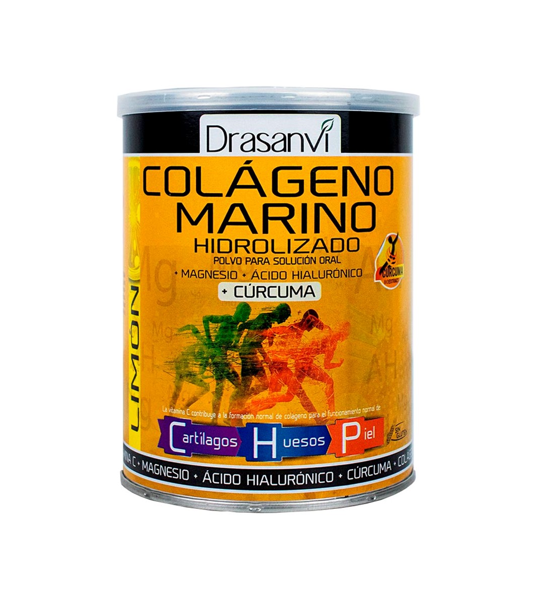 Colágeno Marino Hidrolizado Cúrcuma Limón x 300 gr - DRANSANVI