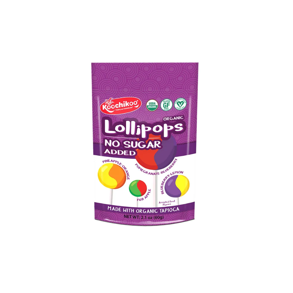 LOLLIPOPS ORGÁNICOS PQTE 60 GR