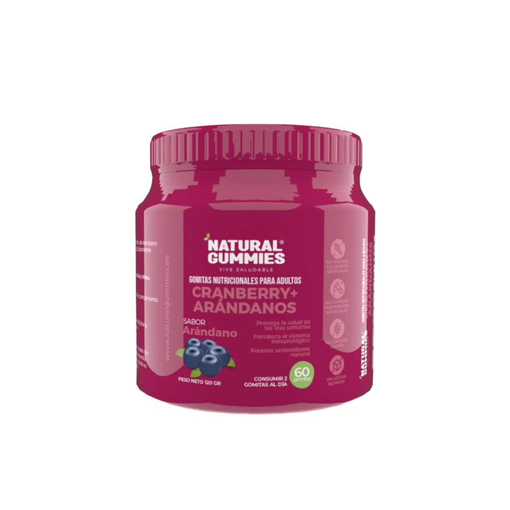 CRANBERRY + ARANDANOS 60 GOMITAS NATURAL GUMMIES