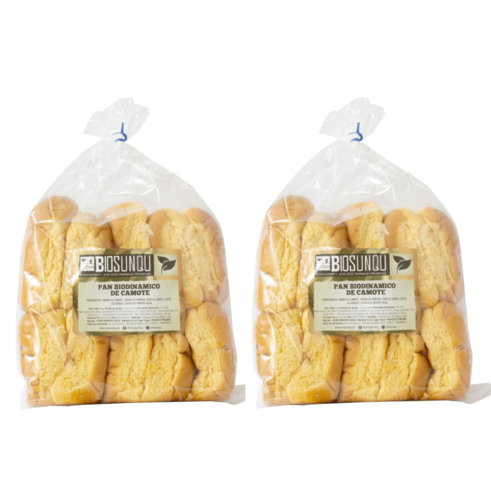 PACK X 2 BOLSAS DE PAN DE CAMOTE BIOSUNQU