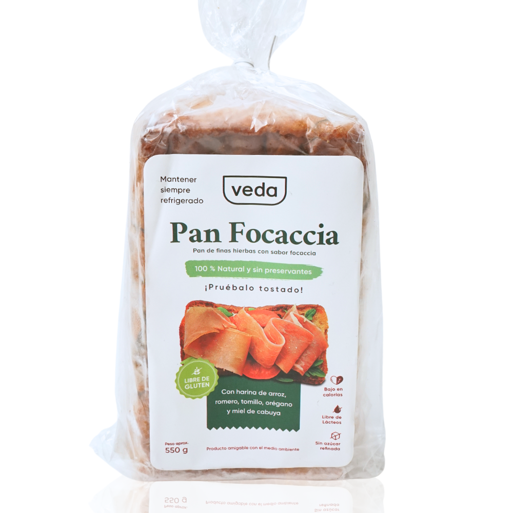 PAN FOCACCIA 550GR  SIN GLUTEN-VEDA