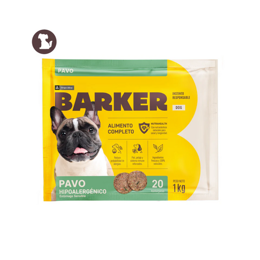 HAMBURGUESA DE PAVO 20 UNIDADES BARKER 1 KG