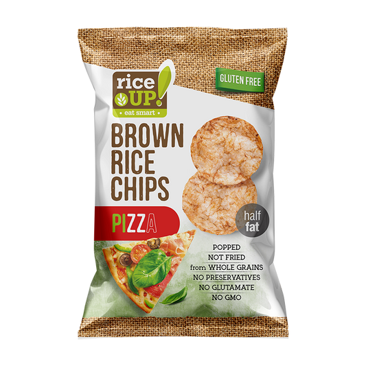BROWN RICE CHIPS PIZZA 60GR RICE UP