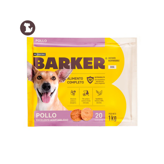HAMBURGUESA DE POLLO 1 KG 20 UNID. - BARKER