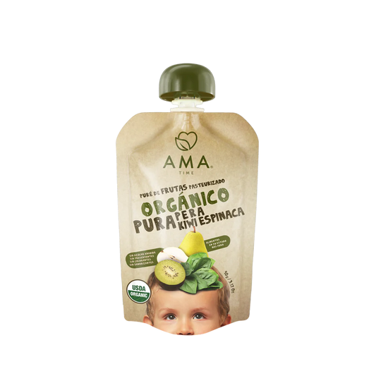 PURE DE PERA KIWI Y ESPINACA AMA 90GR ORGANICO
