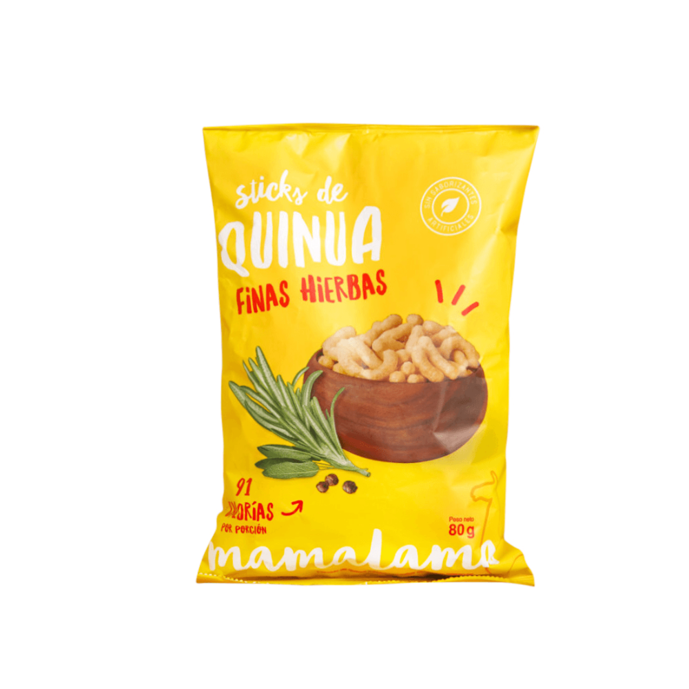 STICKS DE QUINUA FINAS HIERBAS 80 GR - MAMALAMA