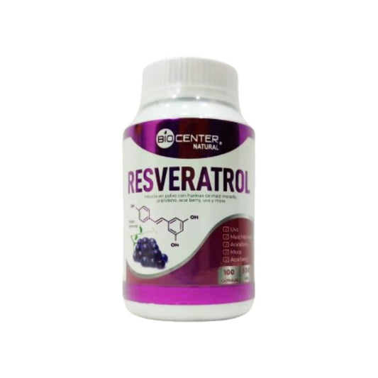 FUENTE DE RESVERATROL CAPSULAS 100 UNID. - BIOCENTER
